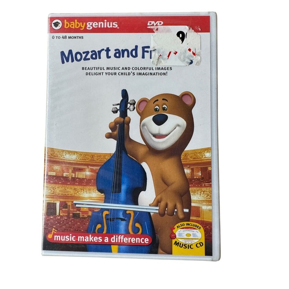 Baby Genius Mozart and Friends DVD Ages 0-48 Months New Sealed